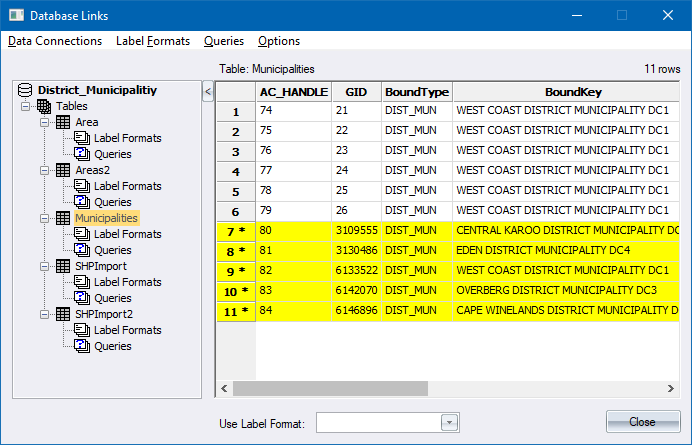 Database Linking