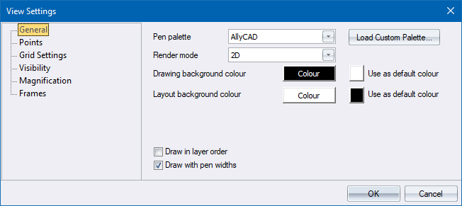 View Settings Dialog
