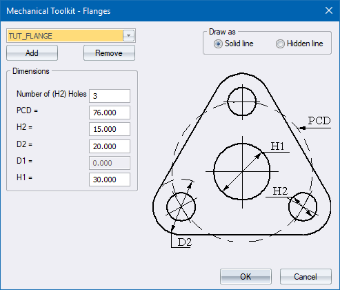 Flange Query Software Mechanical Flanges Dialog